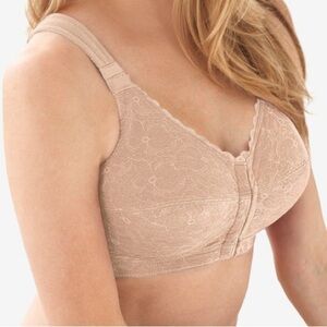 Comfort Choice Woman’s Front Close Wireless Posture Bra - Size 38C